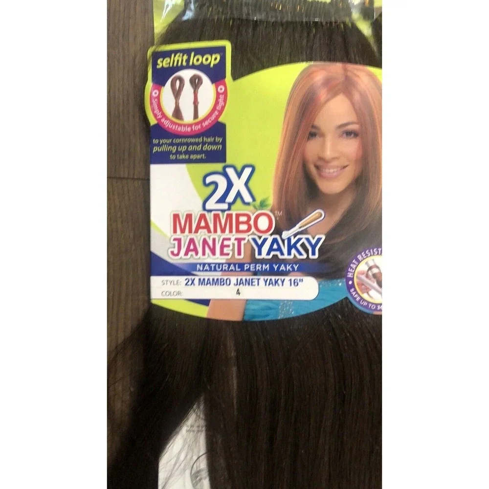 Janet Collection 2X Mambo Yaki 16” - Color 4 Chocolate Selfit Loop - 1 PACKS NEW - Picture 3 of 14
